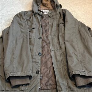 Converse Dark Olive Hooded Coat
